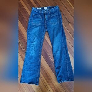 Universal Thread High Rise Flare Jeans Front Pockets Stretch Size 8